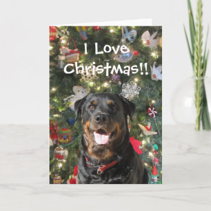 Beautiful Spirit Rottweiler Christmas Card