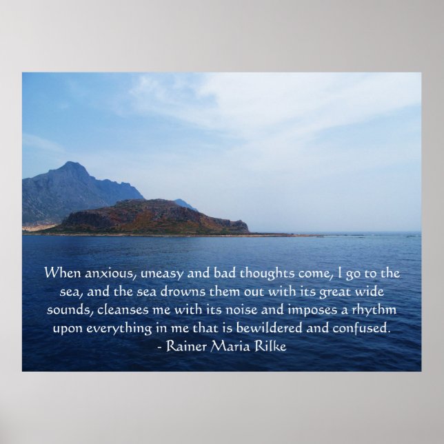 Beautiful Spiritual Quote OCEAN PICTURE POSTER (Front)