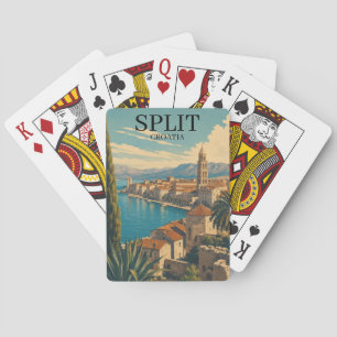 Beautiful Split Croatia Dalmatian Coast Travel Playing Cards
