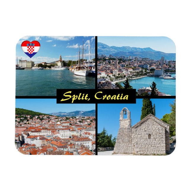 Beautiful Split Landmarks - Croatia, Europe Magnet (Horizontal)