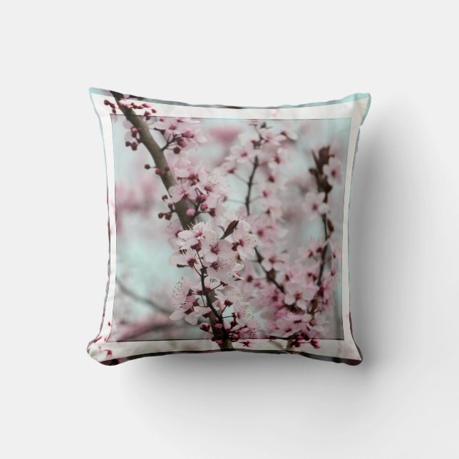 Beautiful Spring Cherry Blossom Cushion (Front)