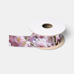 Beautiful Spring Cherry Blossoms Satin Ribbon