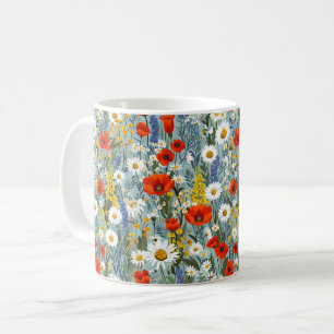 Beautiful Spring Colourful Girly Wildflowers Coffee Mug