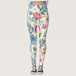 Beautiful Spring Floral Leggings