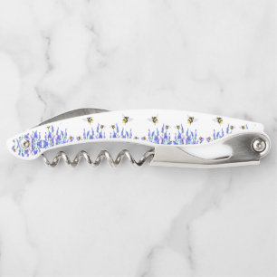 Beautiful Spring Flowers and Bees Flying - Drawing Corkscrew