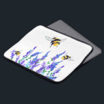 Beautiful Spring Flowers and Bees Flying - Drawing Laptop Sleeve<br><div class="desc">Beautiful Spring Flowers and Bees Flying - Drawing Nature Sweet Honey Bee - Choose / Add Your Favourite Text / Colour - Make Your Unique Gift - Resize and move or remove and add elements with customisation tool ! - Drawing and Design by MIGNED. You can also transfer my designs...</div>