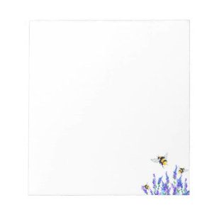 Beautiful Spring Flowers and Bees Flying - Drawing Notepad