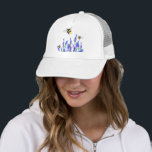 Beautiful Spring Flowers and Bees Flying - Drawing Trucker Hat<br><div class="desc">Beautiful Spring Flowers and Bees Flying - Drawing Nature Sweet Honey Bee - Choose / Add Your Favourite Text / Colour - Make Your Unique Gift - Resize and move or remove and add elements with customisation tool ! - Drawing and Design by MIGNED. You can also transfer my designs...</div>