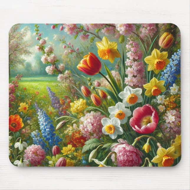 Beautiful Spring Flowers  Mouse Pad (Front)