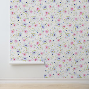 Beautiful Spring Flowers Pattern Floral Wallpaper