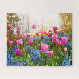 Beautiful Spring Flowers - Tulips and Hyacinth  Jigsaw Puzzle