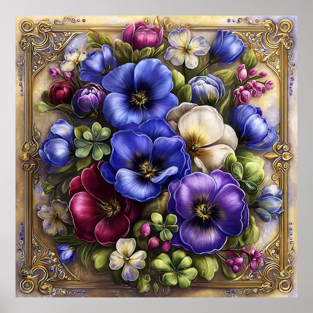 Beautiful Spring Flowers Wall Art 12 (Front)