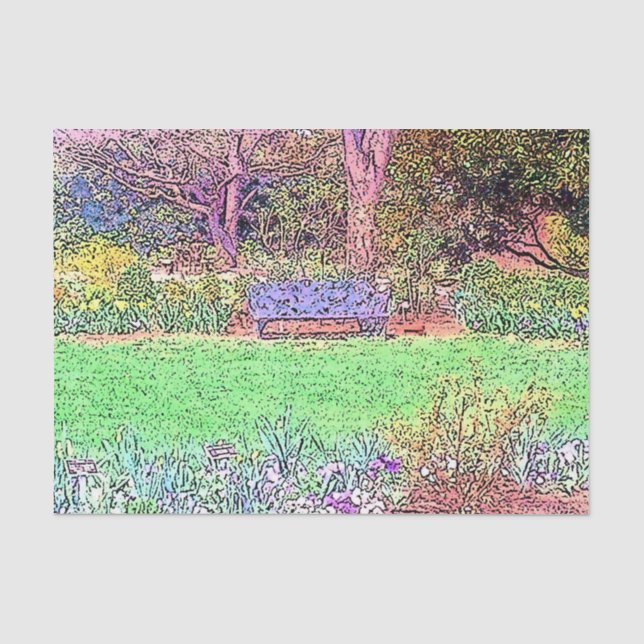 Beautiful Spring Garden Tissue Paper (Front)