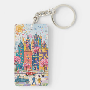 Beautiful Spring In The Big City Key Ring