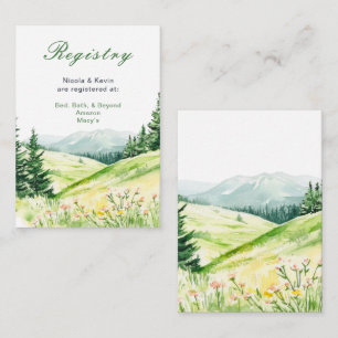 Beautiful Spring Landscape Wedding Registry Enclosure Card