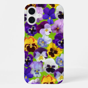 Beautiful Spring Pansies iPhone 16 Plus Case