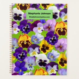 Beautiful Spring Pansies Planner