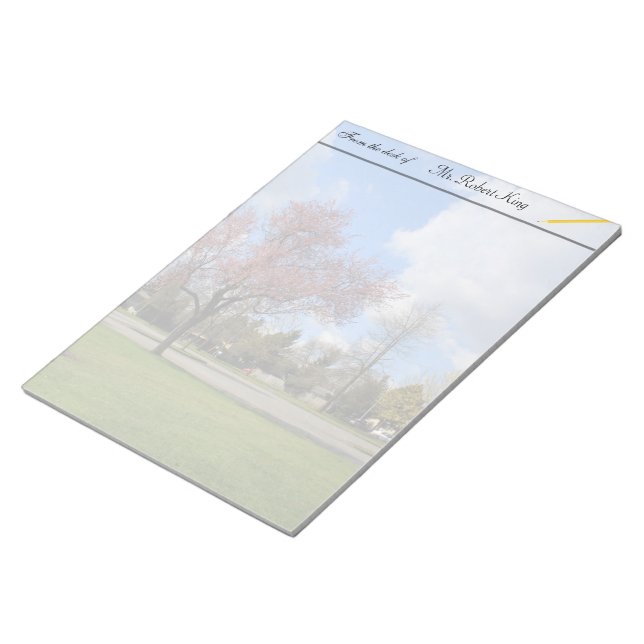 Beautiful spring park landscape photography notepad (Angled)