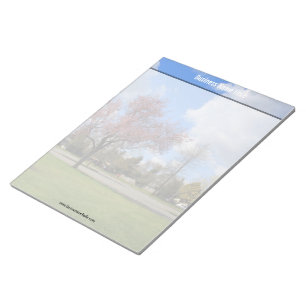 Beautiful spring park landscape photography notepad