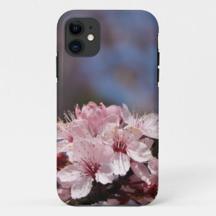 beautiful spring pink cherry blossoming tree. iPhone 11 case