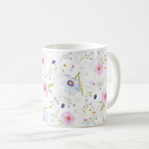 Beautiful Spring watercolor flowers by storeman. Coffee Mug