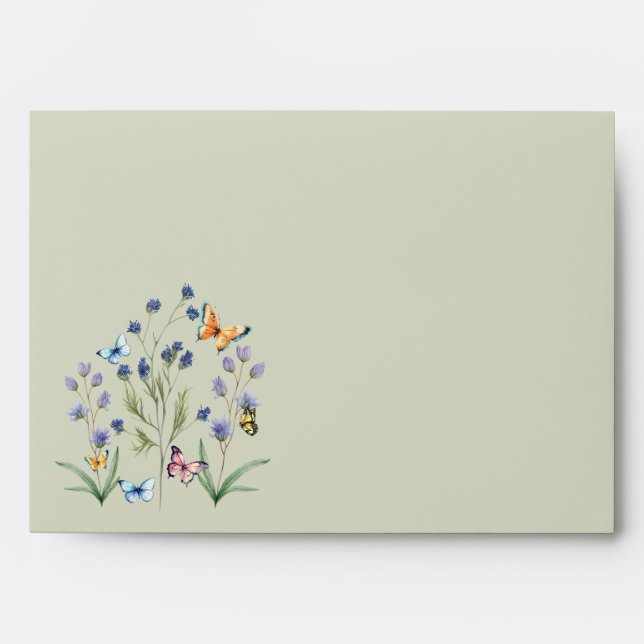 Beautiful Spring Wildflowers and Butterflies Envelope (Front)