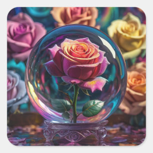 Beautiful square sticker. square sticker