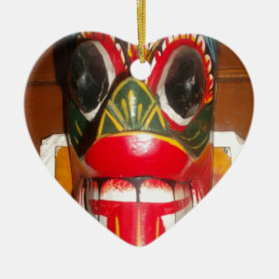 Beautiful Sri Lankan Traditional Fire Mask Art Ceramic Ornament