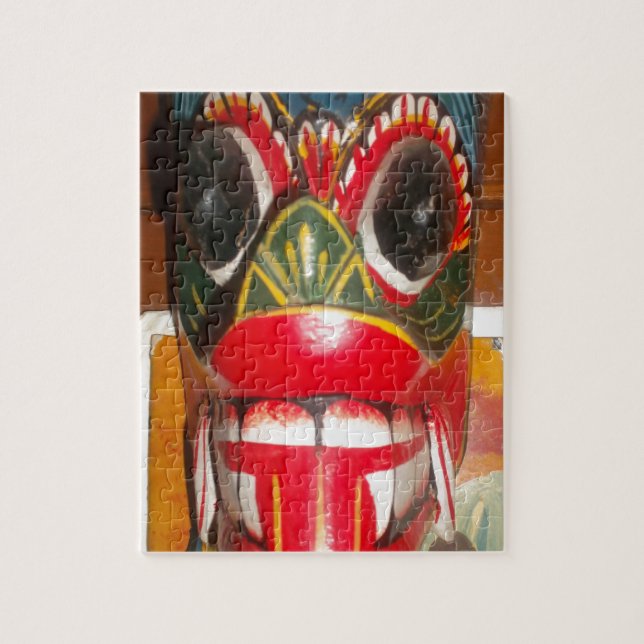 Beautiful Sri Lankan Traditional Fire Mask Art   Jigsaw Puzzle (Vertical)