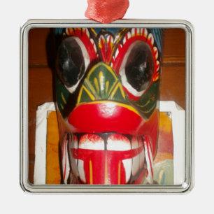 Beautiful Sri Lankan Traditional Fire Mask Art Metal Ornament