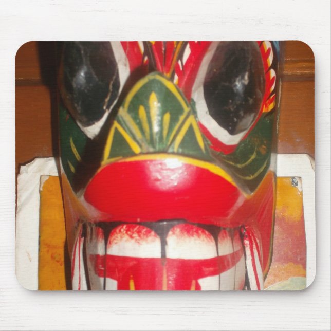 Beautiful Sri Lankan Traditional Fire Mask Art   Mouse Pad (Front)