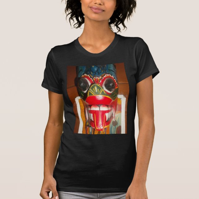 Beautiful Sri Lankan Traditional Fire Mask Art   T-Shirt (Front)