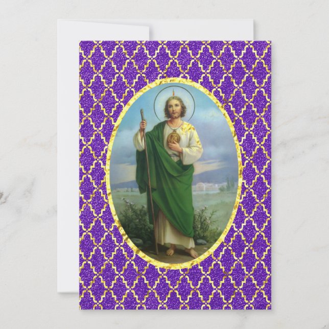 Beautiful St. Jude Prayer Holiday Card (Front)