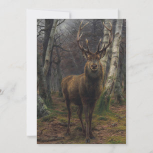Beautiful Stag Deer - King of the Forest Holiday Card