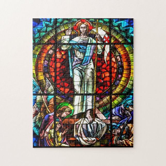 Beautiful stained glass jigsaw puzzle (Vertical)