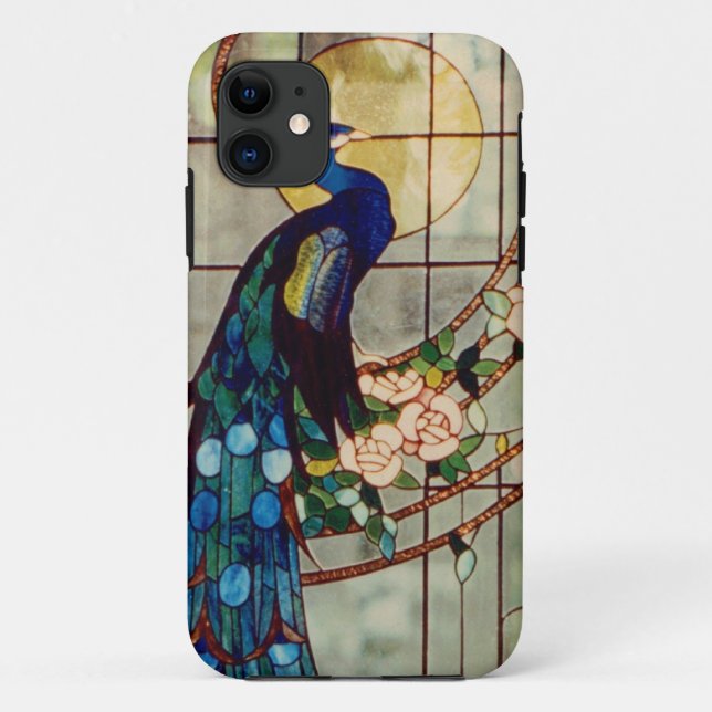 Beautiful Stained Glass Peacock Case-Mate iPhone Case (Back)