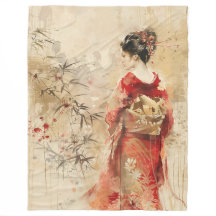 Beautiful Standing Geisha