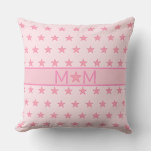 Beautiful Star Mum & Star Pattern on Pink Cushion