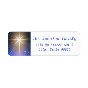 Beautiful Star of Bethlehem Address Labels