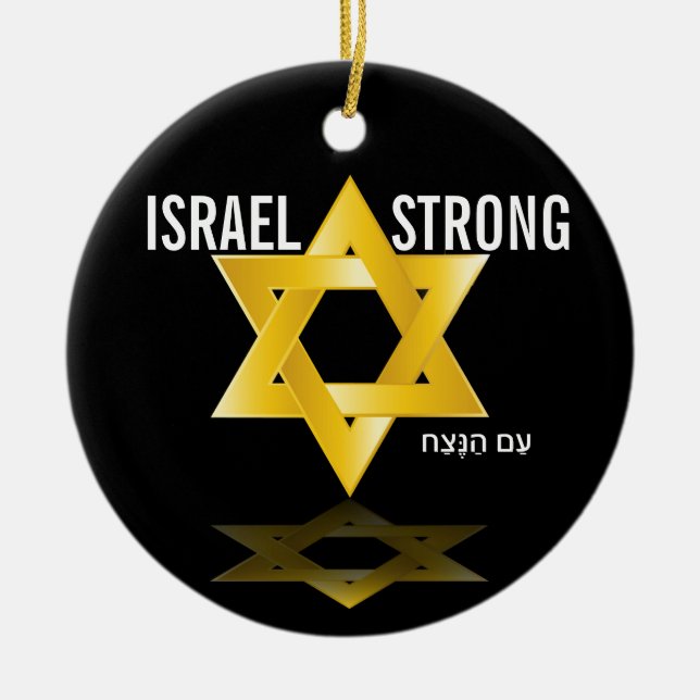Beautiful Star of David Ceramic Ornament (Front)