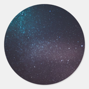 Beautiful starry sky classic round sticker