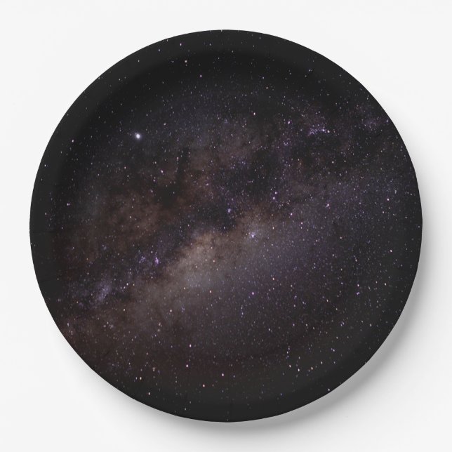 Beautiful Stars Nightsky Photography Engagement Paper Plate (Front)