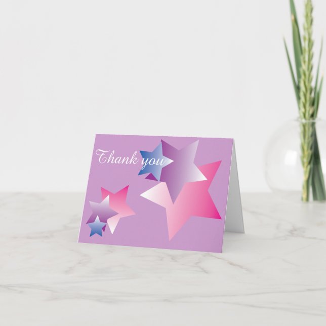 Beautiful Stars Simple Expressions Thank You Card (Front)