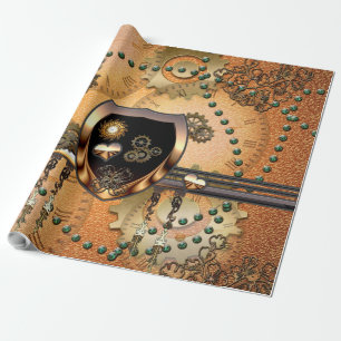 Beautiful steampunk wrapping paper