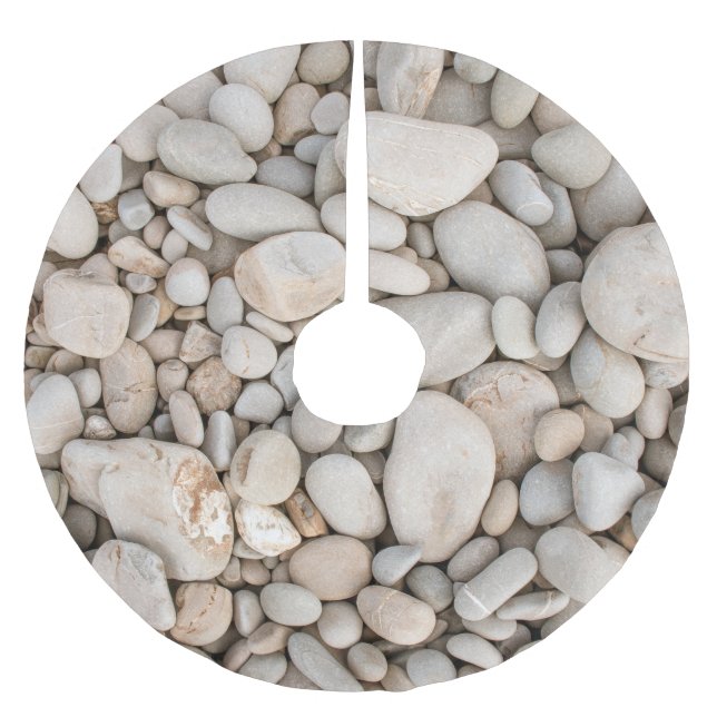 beautiful stone brushed polyester tree skirt (Front)