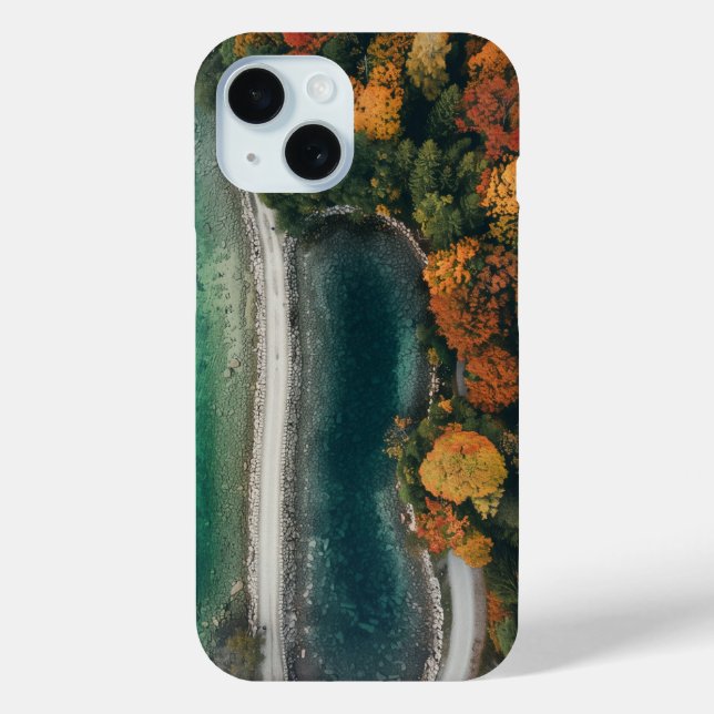 Beautiful Stone Road in Colourful Autumn Case-Mate iPhone Case (Back)