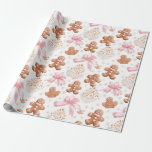 Beautiful Strawberry Gingerbread Christmas  Wrapping Paper<br><div class="desc">Wrapping Paper
Beautiful Strawberry Gingerbread Christmas 
Christmas/Festive/Fun/Holidays
Customisable</div>