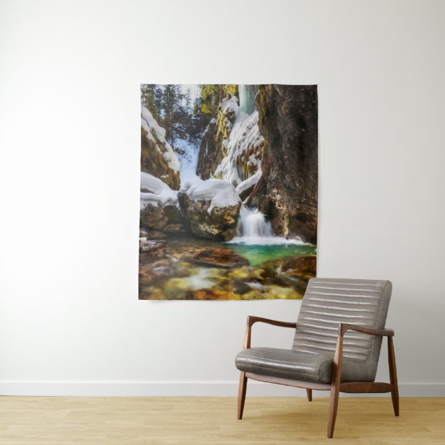 Beautiful stream in Gozd Martuljek end of winter  Tapestry (In Situ)