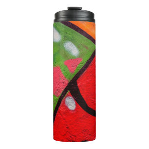 Beautiful street art of graffiti. Abstract color c Thermal Tumbler