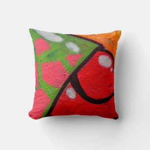 Beautiful street art of graffiti. Abstract colour  Cushion